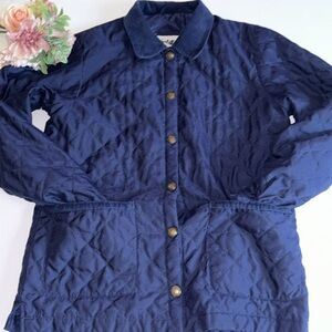 Northern Reflections Jacket Navy Blue Light Quilted Barn Jacket Corduroy